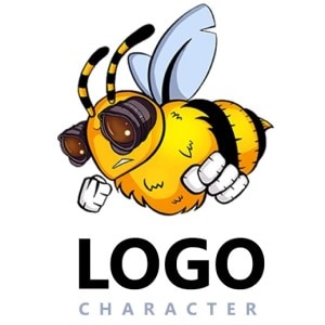 Бджола логотип - персонаж логотипу